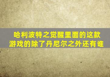 哈利波特之觉醒里面的这款游戏的除了丹尼尔之外还有谁