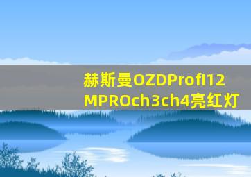 赫斯曼OZDProfI12MPROch3ch4亮红灯